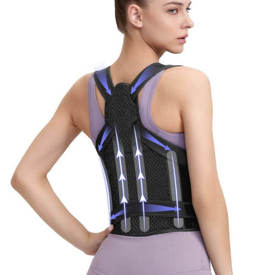 Back brace posture corrector for men and women, helps with scoliosis, hunchback, and back pain relief. - Brace & Belts